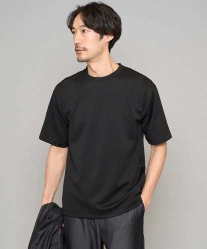 KHKGD49049 a.v.v MEN 【イージーケア/洗濯機で洗える/接触冷感】フォーマルジャカードセミワイドシルエットカットソー