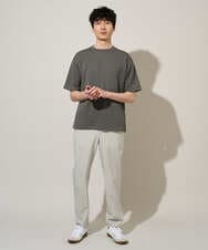 KHKGD49049 a.v.v MEN(アー・ヴェ・ヴェ) 【イージーケア/洗濯機で洗える/接触冷感】フォーマルジャカードセミワイドシルエットカットソー ブラック