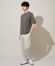 KHKGD49049 a.v.v MEN(アー・ヴェ・ヴェ) 【イージーケア/洗濯機で洗える/接触冷感】フォーマルジャカードセミワイドシルエットカットソー ブラック