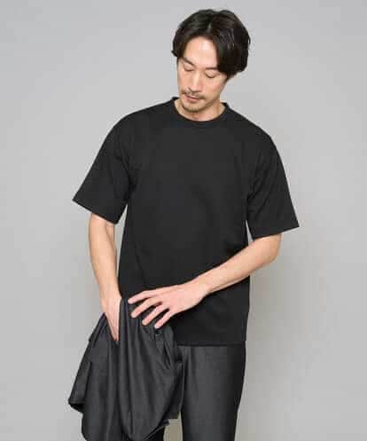 KHKGD49049 a.v.v MEN 【イージーケア/洗濯機で洗える/接触冷感】フォーマルジャカードセミワイドシルエットカットソー