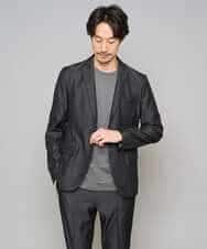 KHKGD49049 a.v.v MEN(アー・ヴェ・ヴェ) 【イージーケア/洗濯機で洗える/接触冷感】フォーマルジャカードセミワイドシルエットカットソー ブラック