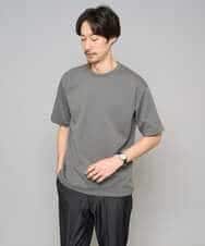 KHKGD49049 a.v.v MEN(アー・ヴェ・ヴェ) 【イージーケア/洗濯機で洗える/接触冷感】フォーマルジャカードセミワイドシルエットカットソー ブラック