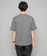 KHKGD49049 a.v.v MEN(アー・ヴェ・ヴェ) 【イージーケア/洗濯機で洗える/接触冷感】フォーマルジャカードセミワイドシルエットカットソー ブラック