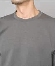 KHKGD49049 a.v.v MEN(アー・ヴェ・ヴェ) 【イージーケア/洗濯機で洗える/接触冷感】フォーマルジャカードセミワイドシルエットカットソー ブラック