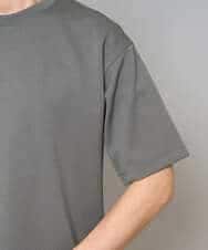 KHKGD49049 a.v.v MEN(アー・ヴェ・ヴェ) 【イージーケア/洗濯機で洗える/接触冷感】フォーマルジャカードセミワイドシルエットカットソー ブラック