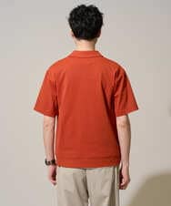 KHKGD51064 a.v.v MEN(アー・ヴェ・ヴェ) 【イージーケア/洗濯機で洗える/接触冷感/毛玉になりにくい】ダブルフェイスワイドシルエットスキッパーポロ オレンジ