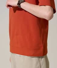 KHKGD51064 a.v.v MEN(アー・ヴェ・ヴェ) 【イージーケア/洗濯機で洗える/接触冷感/毛玉になりにくい】ダブルフェイスワイドシルエットスキッパーポロ オレンジ