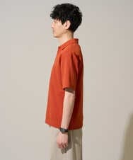 KHKGD51064 a.v.v MEN(アー・ヴェ・ヴェ) 【イージーケア/洗濯機で洗える/接触冷感/毛玉になりにくい】ダブルフェイスワイドシルエットスキッパーポロ オレンジ