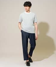KHKGD74049 a.v.v MEN(アー・ヴェ・ヴェ) 【イージーケア/洗濯機で洗える】ダイヤジャカードスマートＴシャツ ダークグレー