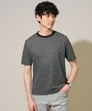 KHKGD74049 a.v.v MEN(アー・ヴェ・ヴェ) 【イージーケア/洗濯機で洗える】ダイヤジャカードスマートＴシャツ ダークグレー