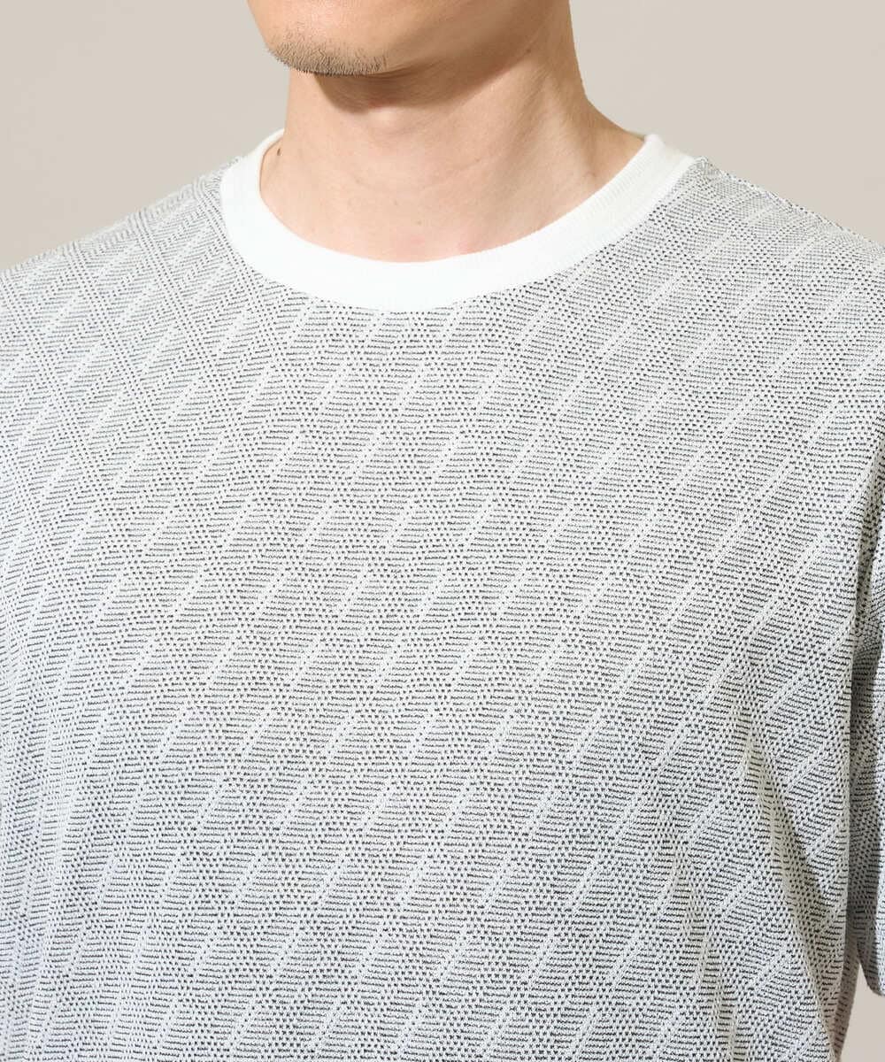 KHKGD74049 a.v.v MEN(アー・ヴェ・ヴェ) 【イージーケア/洗濯機で洗える】ダイヤジャカードスマートＴシャツ ダークグレー