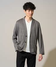 KHKGD76044 a.v.v MEN(アー・ヴェ・ヴェ) 【イージーケア/洗濯機で洗える】キカジャカードＶネックスマートＴシャツ ライトグレー