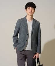 KHKGD76044 a.v.v MEN(アー・ヴェ・ヴェ) 【イージーケア/洗濯機で洗える】キカジャカードＶネックスマートＴシャツ ライトグレー