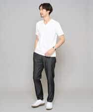 KHKGD76044 a.v.v MEN(アー・ヴェ・ヴェ) 【イージーケア/洗濯機で洗える】キカジャカードＶネックスマートＴシャツ ライトグレー