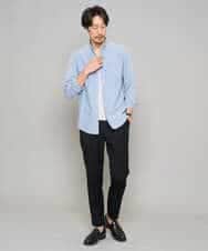 KHKGD76044 a.v.v MEN(アー・ヴェ・ヴェ) 【イージーケア/洗濯機で洗える】キカジャカードＶネックスマートＴシャツ ライトグレー