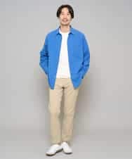 KHKGD77049 a.v.v MEN(アー・ヴェ・ヴェ) 【イージーケア/洗濯機で洗える/毛玉になりにくい】ライトキカジャカードクルーネックスマートＴシャツ ブラック