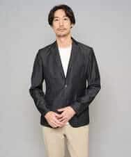 KHKGD77049 a.v.v MEN(アー・ヴェ・ヴェ) 【イージーケア/洗濯機で洗える/毛玉になりにくい】ライトキカジャカードクルーネックスマートＴシャツ ブラック