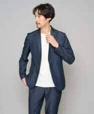 KHKGD77049 a.v.v MEN(アー・ヴェ・ヴェ) 【イージーケア/洗濯機で洗える/毛玉になりにくい】ライトキカジャカードクルーネックスマートＴシャツ ブラック