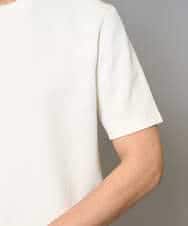 KHKGD77049 a.v.v MEN(アー・ヴェ・ヴェ) 【イージーケア/洗濯機で洗える/毛玉になりにくい】ライトキカジャカードクルーネックスマートＴシャツ ブラック