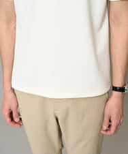 KHKGD77049 a.v.v MEN(アー・ヴェ・ヴェ) 【イージーケア/洗濯機で洗える/毛玉になりにくい】ライトキカジャカードクルーネックスマートＴシャツ ブラック