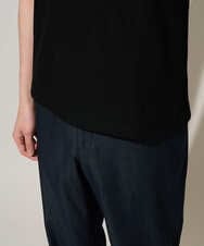 KHKGD78049 a.v.v MEN(アー・ヴェ・ヴェ) 【イージーケア/洗濯機で洗える/接触冷感/毛玉になりにくい】ワイドハニカムジャカードクルーネックスマートＴシャツ ブラック