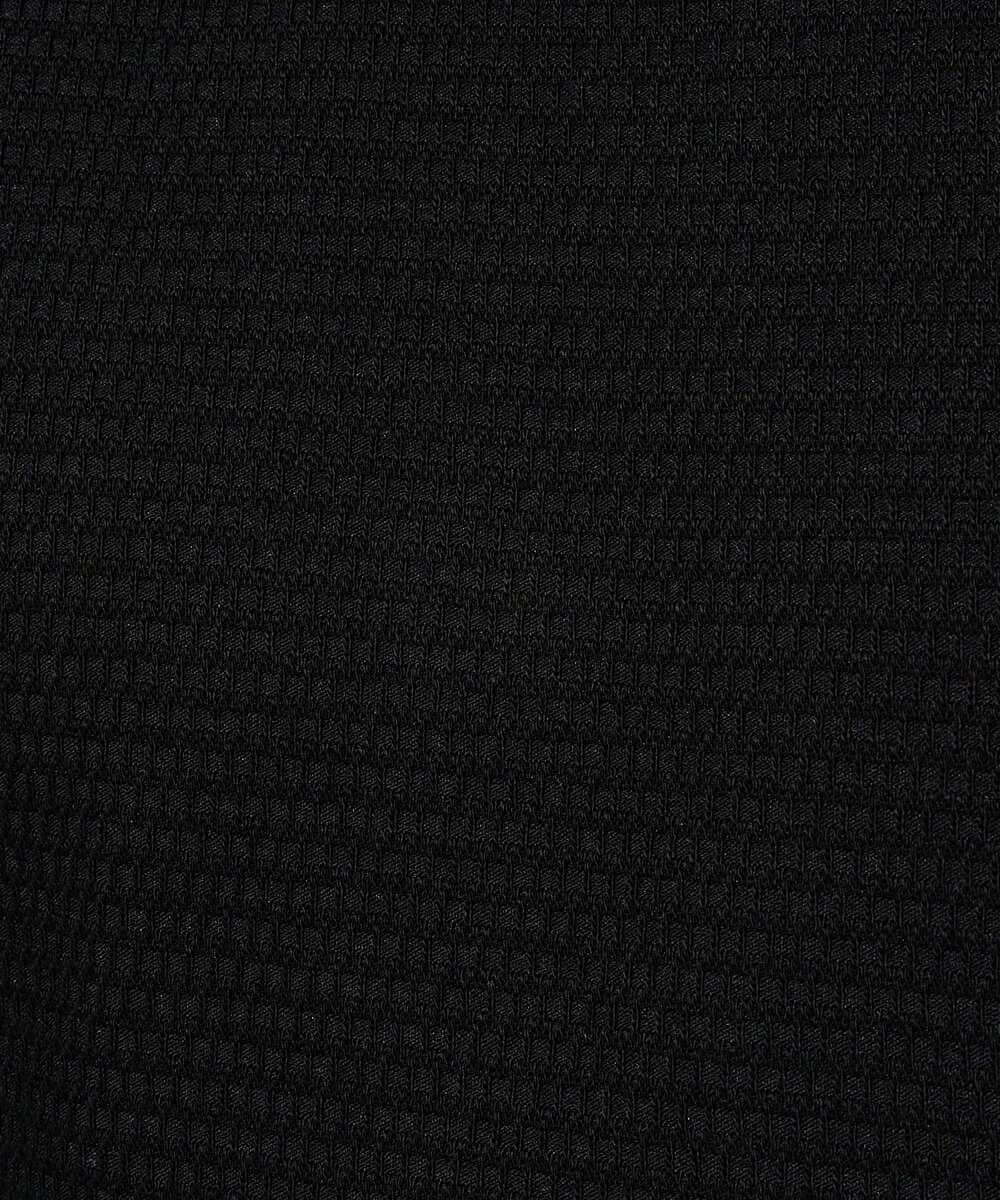 KHKGD78049 a.v.v MEN(アー・ヴェ・ヴェ) 【イージーケア/洗濯機で洗える/接触冷感/毛玉になりにくい】ワイドハニカムジャカードクルーネックスマートＴシャツ ブラック