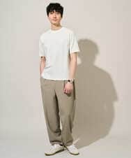 KHKGD78049 a.v.v MEN(アー・ヴェ・ヴェ) 【イージーケア/洗濯機で洗える/接触冷感/毛玉になりにくい】ワイドハニカムジャカードクルーネックスマートＴシャツ ブラック