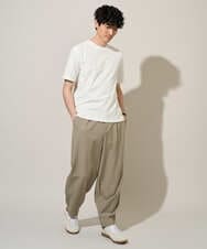 KHKGD78049 a.v.v MEN(アー・ヴェ・ヴェ) 【イージーケア/洗濯機で洗える/接触冷感/毛玉になりにくい】ワイドハニカムジャカードクルーネックスマートＴシャツ ブラック