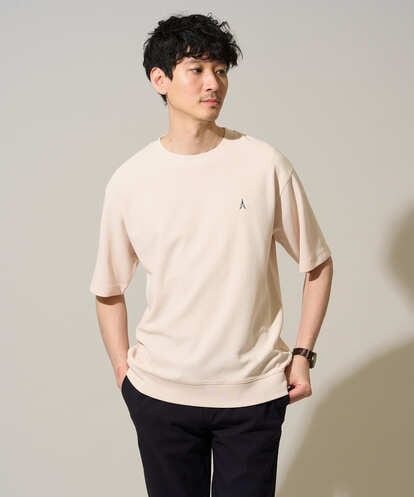 KHKGD89039 a.v.v MEN 【イージーケア/洗濯機で洗える/接触冷感/毛玉になりにくい】ライトアゼ１ポイントシシュウスウェットＴ