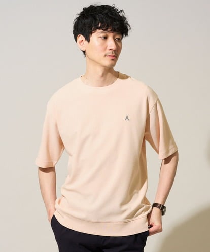 KHKGD89039 a.v.v MEN 【イージーケア/洗濯機で洗える/接触冷感/毛玉になりにくい】ライトアゼ１ポイントシシュウスウェットＴ