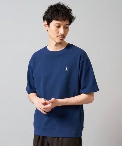 KHKGD89039 a.v.v MEN 【イージーケア/洗濯機で洗える/接触冷感/毛玉になりにくい】ライトアゼ１ポイントシシュウスウェットＴ