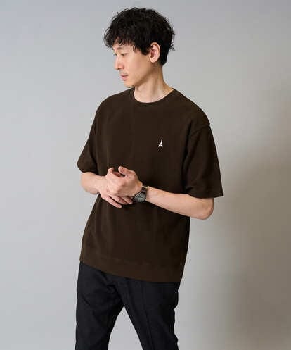 KHKGD89039 a.v.v MEN 【イージーケア/洗濯機で洗える/接触冷感/毛玉になりにくい】ライトアゼ１ポイントシシュウスウェットＴ