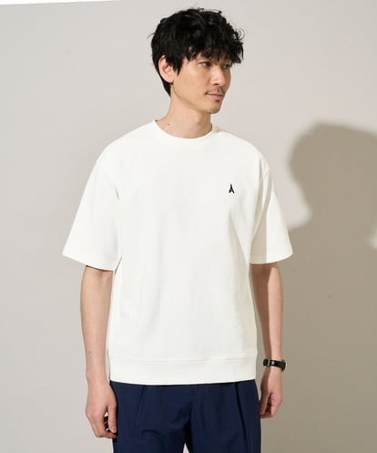 KHKGD89039 a.v.v MEN 【イージーケア/洗濯機で洗える/接触冷感/毛玉になりにくい】ライトアゼ１ポイントシシュウスウェットＴ