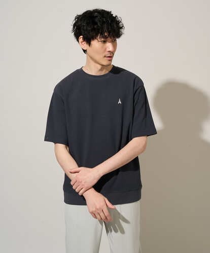 KHKGD89039 a.v.v MEN 【イージーケア/洗濯機で洗える/接触冷感/毛玉になりにくい】ライトアゼ１ポイントシシュウスウェットＴ