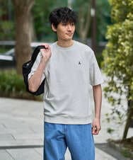 KHKGD89039 a.v.v MEN(アー・ヴェ・ヴェ) 夏カットソー人気NO.1【接触冷感】ライトアゼ１ポイントシシュウスウェットＴ〈イージーケア/洗濯機で洗える/毛玉になりにくい〉 ブラック