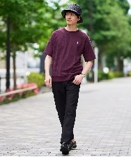 KHKGD89039 a.v.v MEN(アー・ヴェ・ヴェ) 夏カットソー人気NO.1【接触冷感】ライトアゼ１ポイントシシュウスウェットＴ〈イージーケア/洗濯機で洗える/毛玉になりにくい〉 ブラック