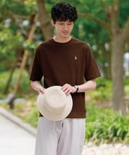 KHKGD89039 a.v.v MEN(アー・ヴェ・ヴェ) 夏カットソー人気NO.1【接触冷感】ライトアゼ１ポイントシシュウスウェットＴ〈イージーケア/洗濯機で洗える/毛玉になりにくい〉 ブラック