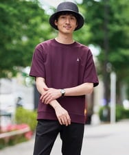 KHKGD89039 a.v.v MEN(アー・ヴェ・ヴェ) 夏カットソー人気NO.1【接触冷感】ライトアゼ１ポイントシシュウスウェットＴ〈イージーケア/洗濯機で洗える/毛玉になりにくい〉 ブラック