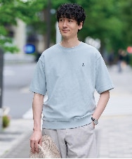 KHKGD89039 a.v.v MEN(アー・ヴェ・ヴェ) 夏カットソー人気NO.1【接触冷感】ライトアゼ１ポイントシシュウスウェットＴ〈イージーケア/洗濯機で洗える/毛玉になりにくい〉 ブラック