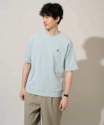 KHKGD89039 a.v.v MEN 【イージーケア/洗濯機で洗える/接触冷感/毛玉になりにくい】ライトアゼ１ポイントシシュウスウェットＴ