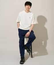 KHKGD89039 a.v.v MEN(アー・ヴェ・ヴェ) 夏カットソー人気NO.1【接触冷感】ライトアゼ１ポイントシシュウスウェットＴ〈イージーケア/洗濯機で洗える/毛玉になりにくい〉 ブラック