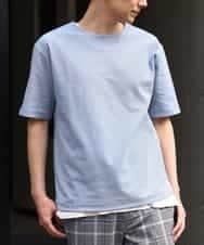 KHKGP35039 a.v.v MEN(アー・ヴェ・ヴェ) 【S-XXL/2SET】サカリバレイヤードカットソー ライトブルー