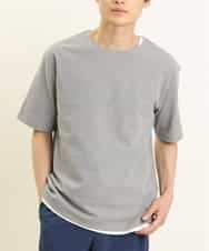 KHKGP35039 a.v.v MEN(アー・ヴェ・ヴェ) 【S-XXL/2SET】サカリバレイヤードカットソー ライトグレー