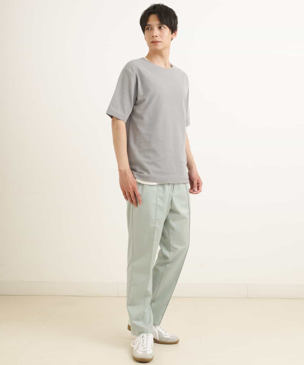 KHKGP35039 a.v.v MEN(アー・ヴェ・ヴェ) 【S-XXL/2SET】サカリバレイヤードカットソー ライトグレー
