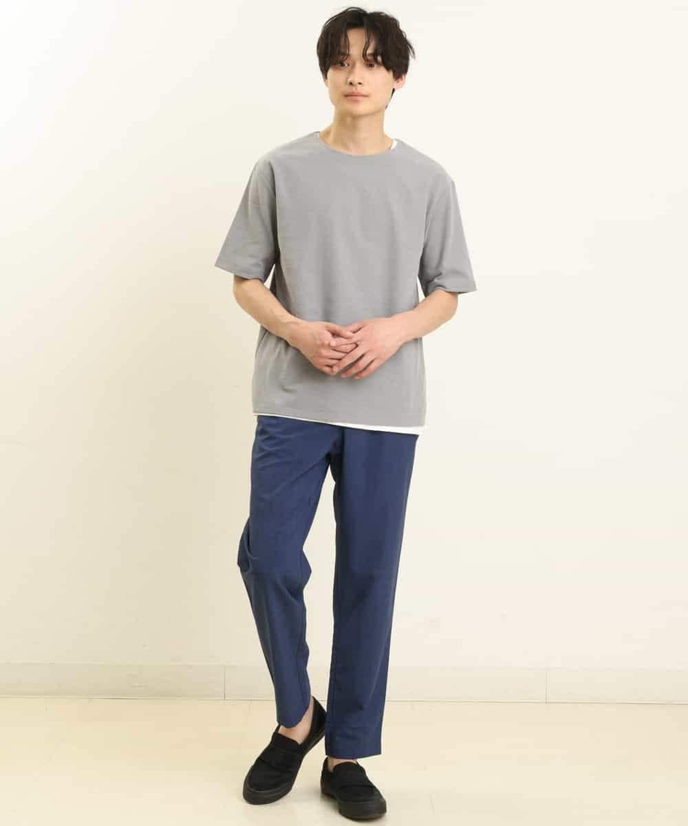 KHKGP35039 a.v.v MEN(アー・ヴェ・ヴェ) 【S-XXL/2SET】サカリバレイヤードカットソー ライトグレー