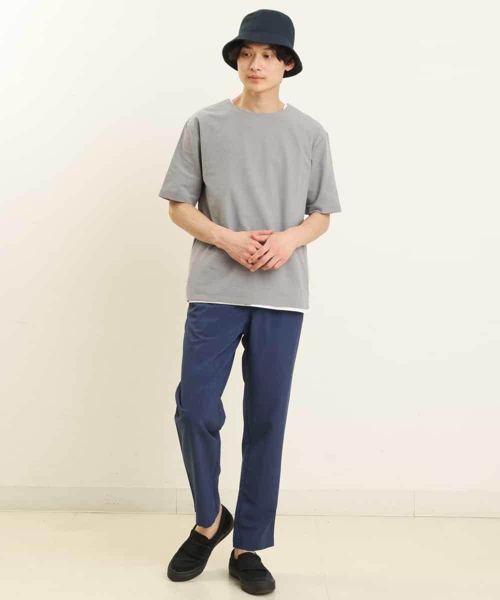 KHKGP35039 a.v.v MEN(アー・ヴェ・ヴェ) 【S-XXL/2SET】サカリバレイヤードカットソー ライトグレー
