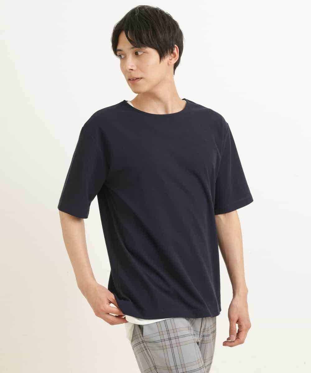 KHKGP35039 a.v.v MEN(アー・ヴェ・ヴェ) 【S-XXL/2SET】サカリバレイヤードカットソー ライトグレー