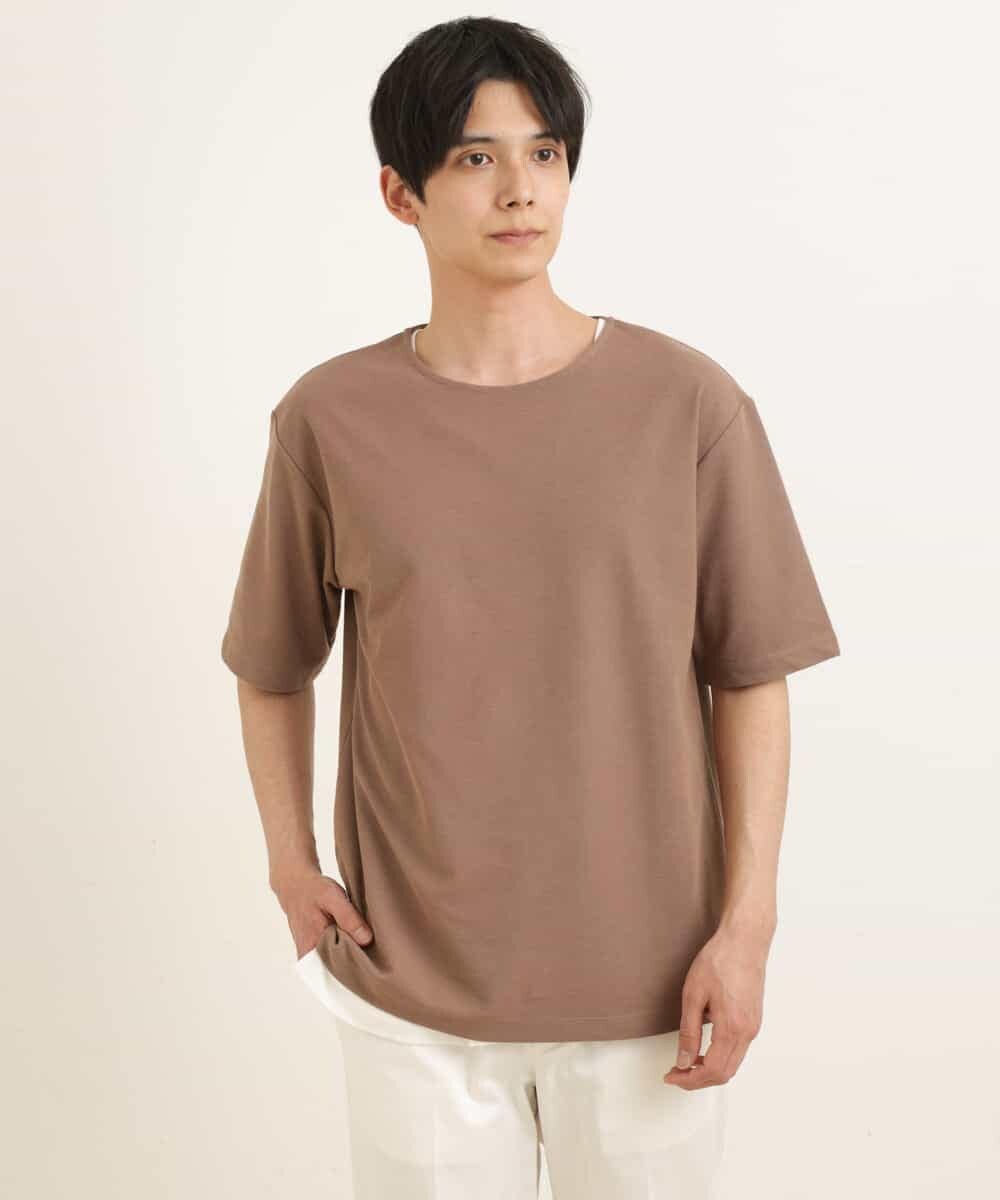 KHKGP35039 a.v.v MEN(アー・ヴェ・ヴェ) 【S-XXL/2SET】サカリバレイヤードカットソー ライトグレー