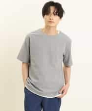 KHKGP35039 a.v.v MEN(アー・ヴェ・ヴェ) 【S-XXL/2SET】サカリバレイヤードカットソー ライトグレー