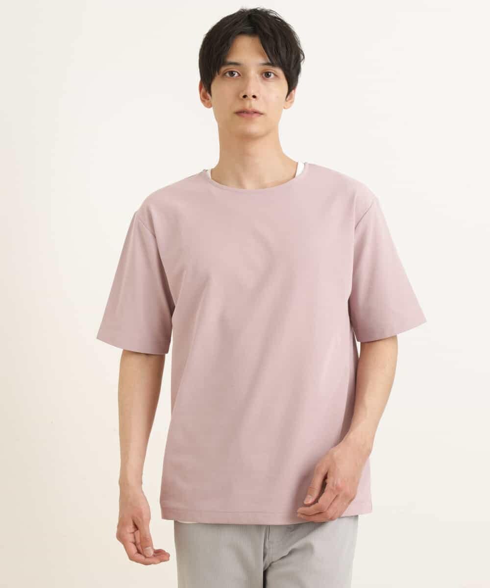 KHKGP35039 a.v.v MEN(アー・ヴェ・ヴェ) 【S-XXL/2SET】サカリバレイヤードカットソー ライトグレー